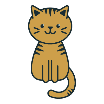 Adorable cartoon cat illustration for Furriendly Critter Sitters LLC.